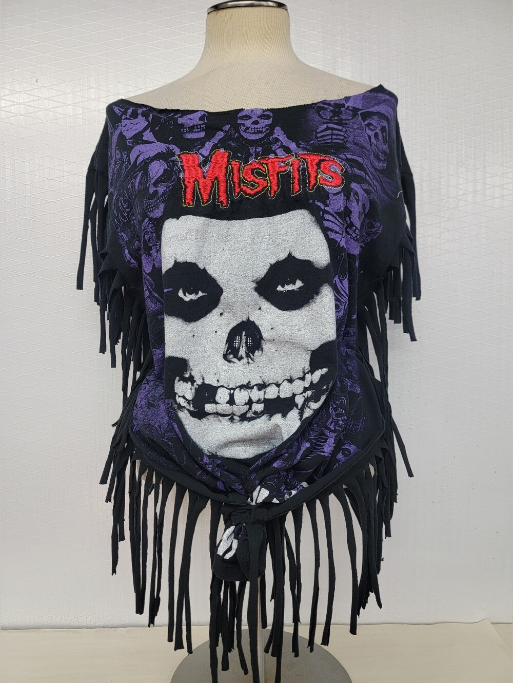 Misfits Band Fringe Tee- Upcycled